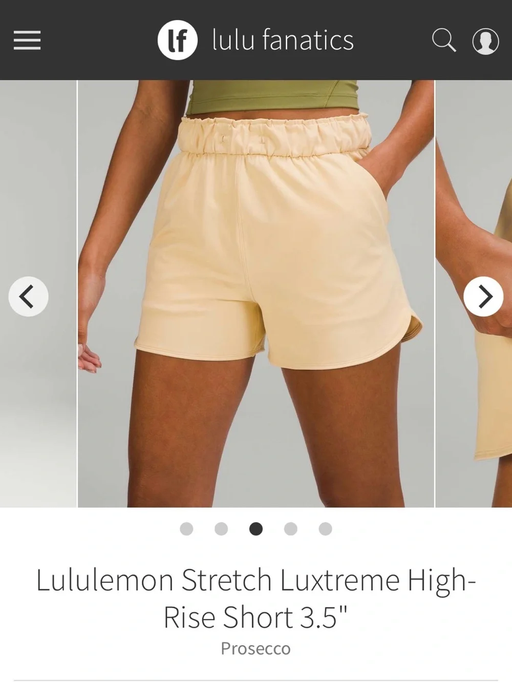 Lululemon Stretch Luxtreme High-Rise Short 3.5